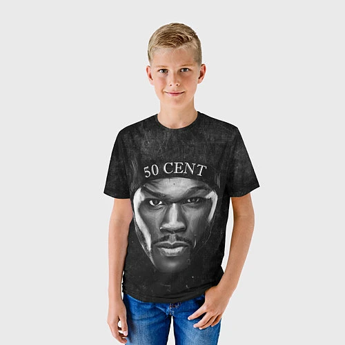 Детская футболка 50 cent: black style / 3D-принт – фото 3