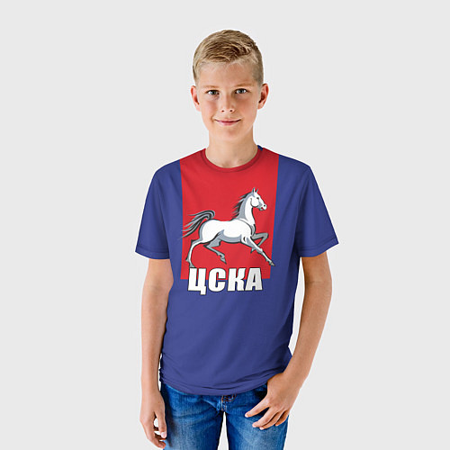 Детская футболка ЦСКА лошадь / 3D-принт – фото 3