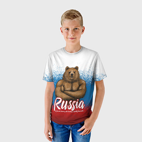 Детская футболка Russian Bear / 3D-принт – фото 3