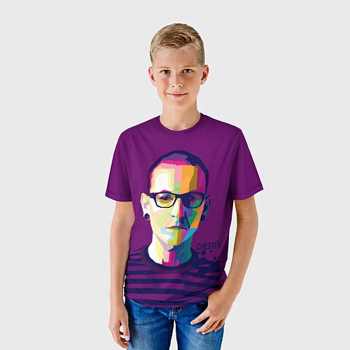 Детская футболка Честер Беннингтон / 3D-принт – фото 3