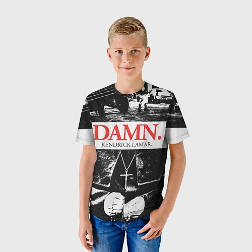 Детская футболка Damn Faith / 3D-принт – фото 3