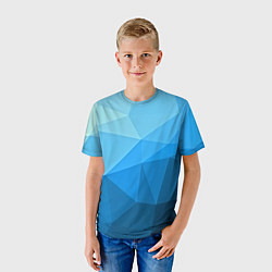 Футболка детская Geometric blue, цвет: 3D-принт — фото 2
