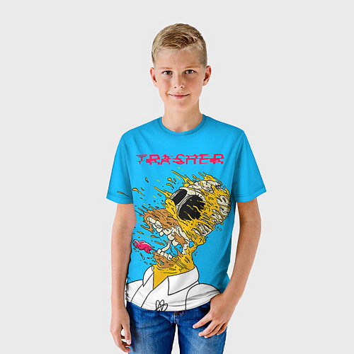 Детская футболка Trasher Homer / 3D-принт – фото 3