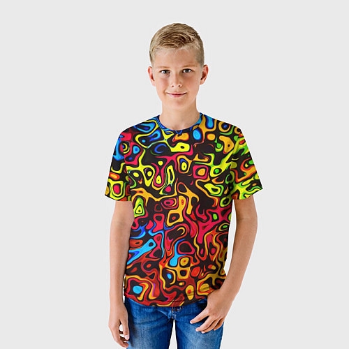Детская футболка Яркая текстура / 3D-принт – фото 3