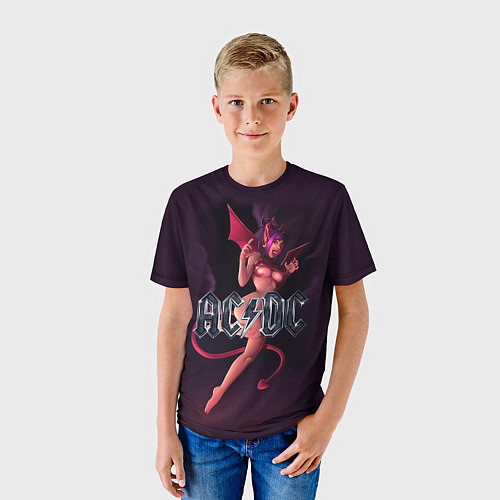 Детская футболка AC/DC: Devil Girl / 3D-принт – фото 3