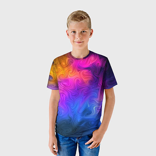 Детская футболка Узор цвета / 3D-принт – фото 3