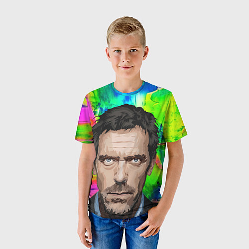 Детская футболка House MD: Colour Art / 3D-принт – фото 3