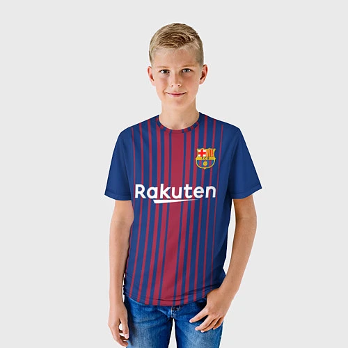 Детская футболка FCB: Лионель Месси / 3D-принт – фото 3