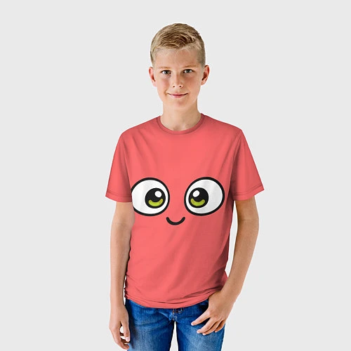 Детская футболка Эмодзи / Смайл / 3D-принт – фото 3