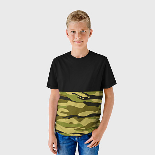 Детская футболка Лесной Камуфляж / 3D-принт – фото 3
