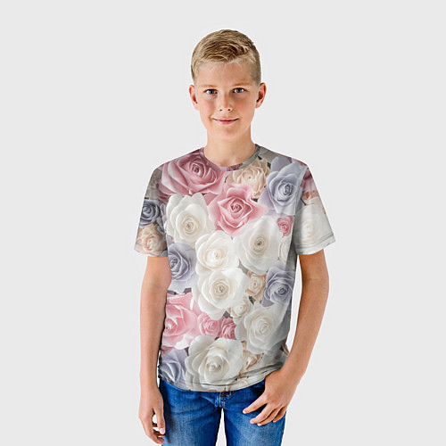 Детская футболка Букет из роз / 3D-принт – фото 3
