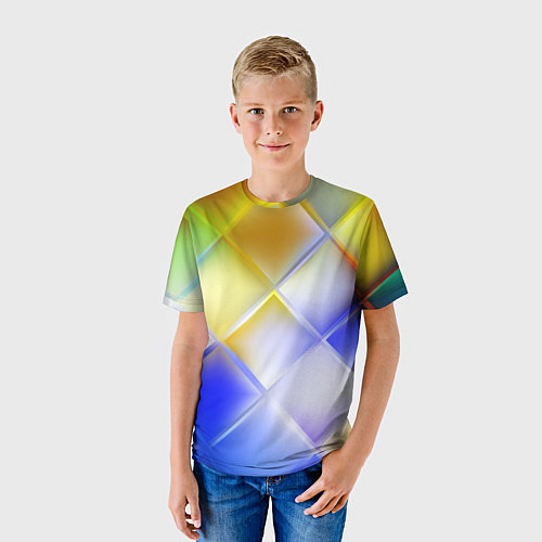 Детская футболка Colorful squares / 3D-принт – фото 3