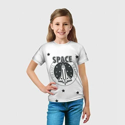 Футболка детская Space travel, цвет: 3D-принт — фото 2