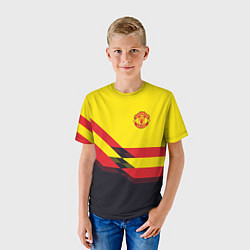 Футболка детская Man United FC: Yellow style, цвет: 3D-принт — фото 2