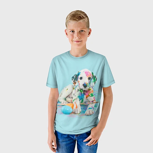 Детская футболка Юный художник / 3D-принт – фото 3