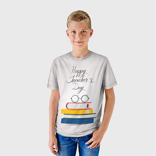 Детская футболка С днём учителя! / 3D-принт – фото 3