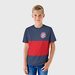 Футболка детская Bayern Munchen - Red-Blue FCB 2022 NEW, цвет: 3D-принт — фото 2