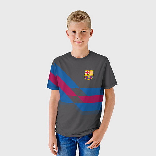 Детская футболка Barcelona FC: Dark style / 3D-принт – фото 3