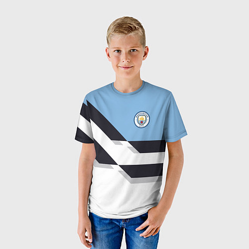 Детская футболка Manchester City FC: White style / 3D-принт – фото 3