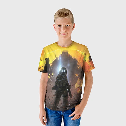 Детская футболка Titanfall: Robots War / 3D-принт – фото 3
