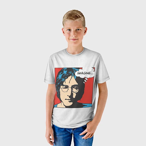 Детская футболка John Lennon: Imagine / 3D-принт – фото 3