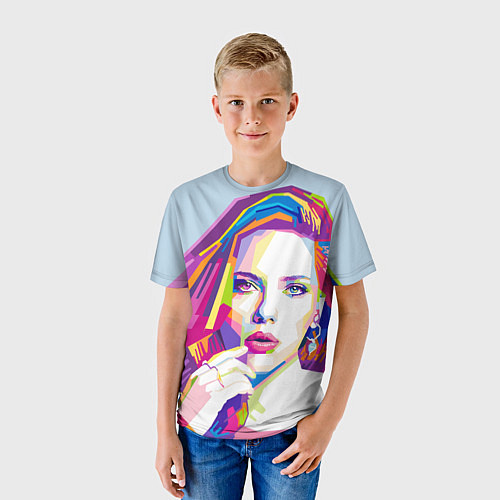 Детская футболка Scarlett Johansson / 3D-принт – фото 3
