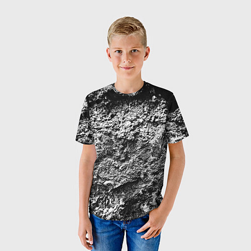 Детская футболка Серая текстура / 3D-принт – фото 3
