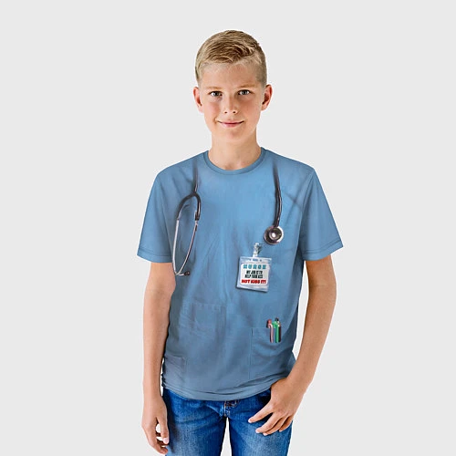 Детская футболка Костюм врача / 3D-принт – фото 3