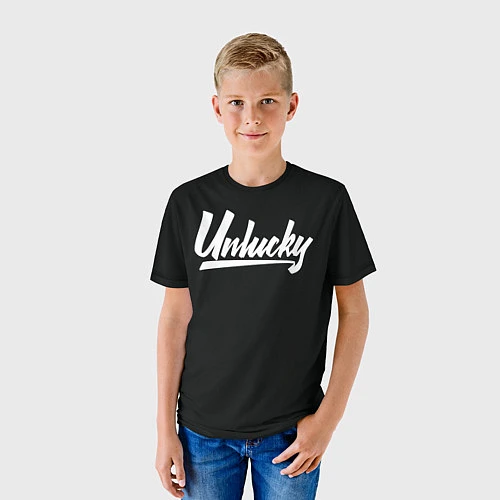 Детская футболка Unlucky / 3D-принт – фото 3