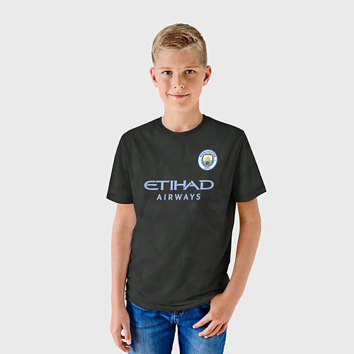 Детская футболка Man City FC: Black 17/18 / 3D-принт – фото 3