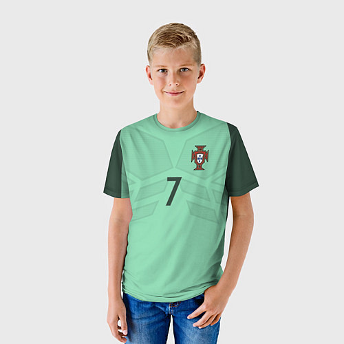 Детская футболка Сборная Португалии: Роналду ЧМ-2018 / 3D-принт – фото 3