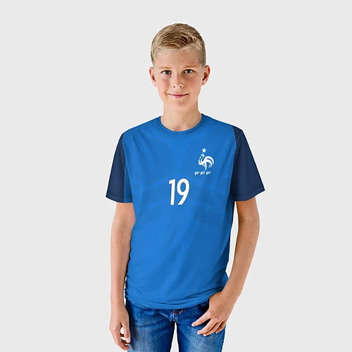 Детская футболка Сборная Франции: Погба ЧМ-2018 / 3D-принт – фото 3