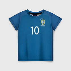 Футболка детская Сборная Бразилии: Неймар ЧМ-2018, цвет: 3D-принт