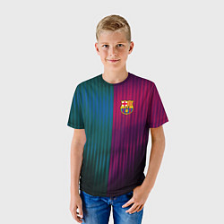 Футболка детская Barcelona FC: Abstract 2018, цвет: 3D-принт — фото 2