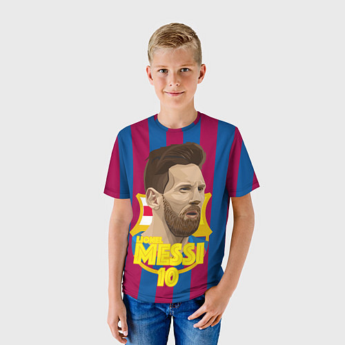 Детская футболка FCB Lionel Messi / 3D-принт – фото 3