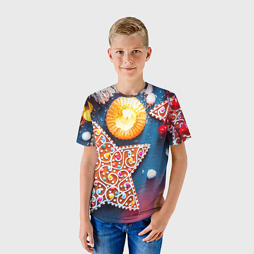 Детская футболка Новогодняя фантазия / 3D-принт – фото 3