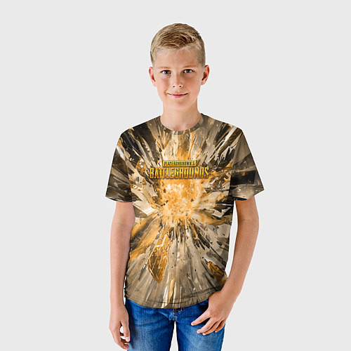 Детская футболка PUBG: Abstract Explode / 3D-принт – фото 3
