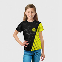 Футболка детская FC Borussia Dortmund: Abstract, цвет: 3D-принт — фото 2