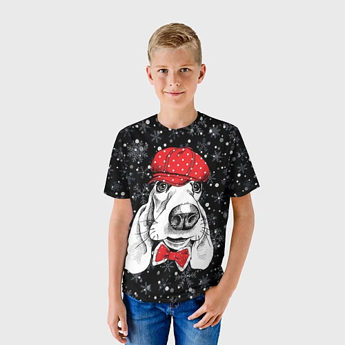 Детская футболка Бассет-хаунд / 3D-принт – фото 3