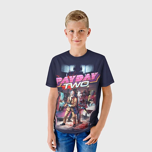 Детская футболка Payday Two / 3D-принт – фото 3