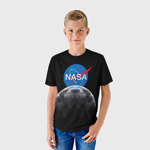 Детская футболка NASA: Moon Rise / 3D-принт – фото 3