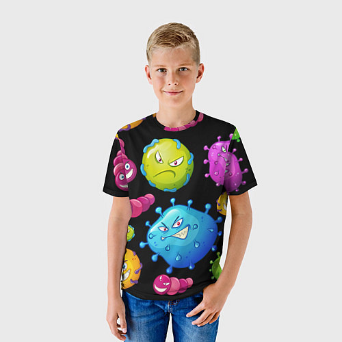Детская футболка Веселые микробы / 3D-принт – фото 3