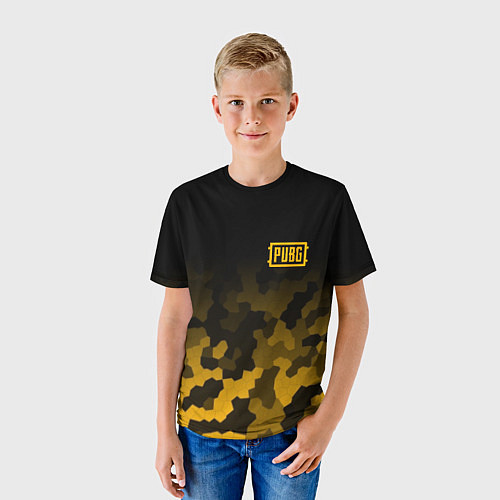 Детская футболка PUBG: Military Honeycomb / 3D-принт – фото 3