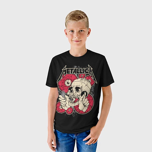 Детская футболка Metallica Skull / 3D-принт – фото 3