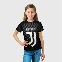 Футболка детская FC Juventus: Black Lines, цвет: 3D-принт — фото 2