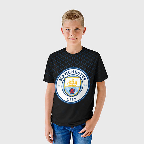 Детская футболка FC Manchester City: Blue Lines / 3D-принт – фото 3