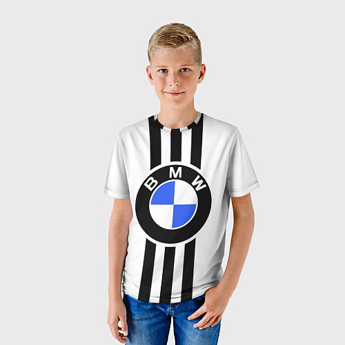 Детская футболка BMW: Black Strips / 3D-принт – фото 3