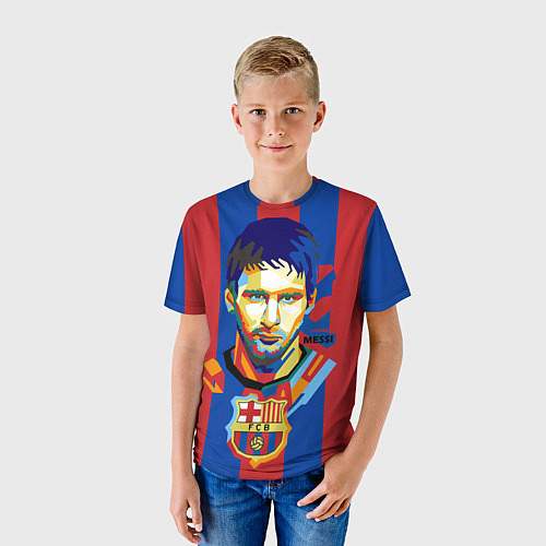 Детская футболка Lionel Messi / 3D-принт – фото 3