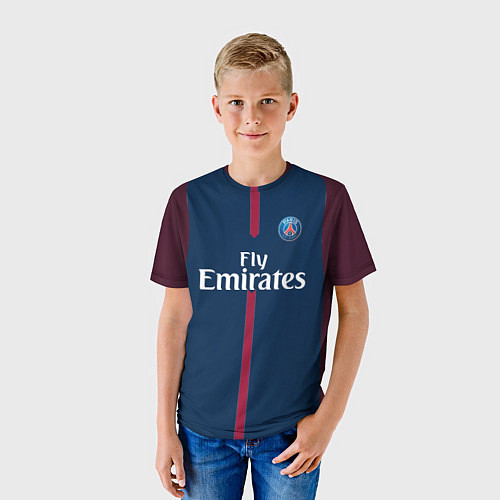 Детская футболка FC PSG: Neymar Home 17/18 / 3D-принт – фото 3
