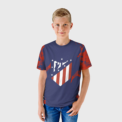Детская футболка FC Atletico Madrid: Blue & Red / 3D-принт – фото 3